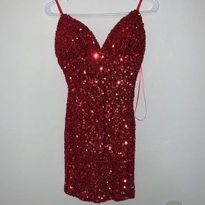Red Sequin Dress